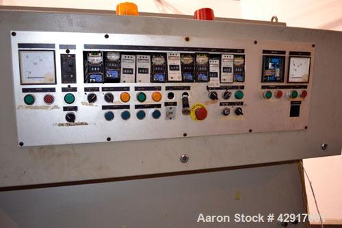 Used Erema Plastic Recycling Plant, Model RM120/35. Consists of (1) Erema model RM120/35 single screw extruder, 4.7’’ (120mm) diameter x 124’’ long screw, approximate 28 to 1 L/D ratio. (10) zone ele...