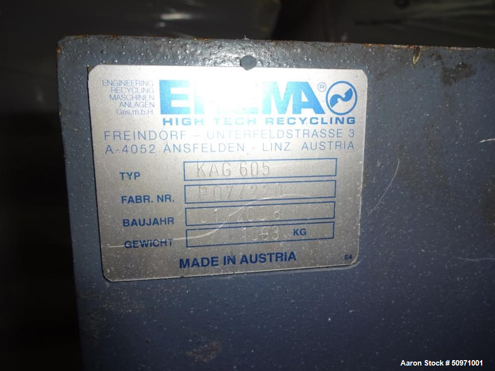 Used Erema Edge Trim Plastic Recycling Line, Type KAG 605
