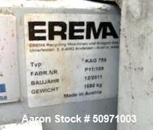 Used Erema Edge Trim Plastic Recycling Line, Type KAG 756