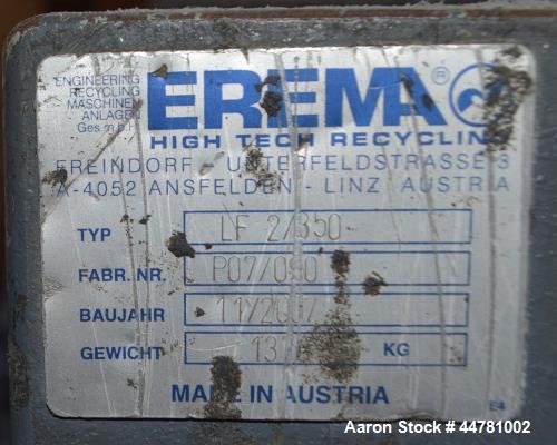 Used Erema PC-TVE Plastic Recycling System