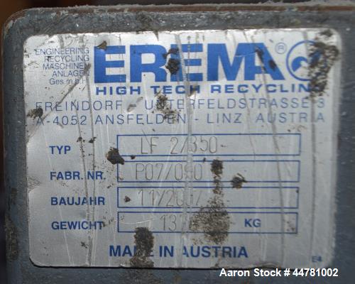 Used-Erema PC-TVE Plastic Recycling System