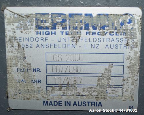 Used Erema PC-TVE Plastic Recycling System