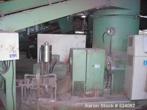 USED: Erema RGA 120 TVE-HG. Erema with inclined belt conveyor andmetal detector, model FZA 80x40. Koellman extruder, type UNEX 62v/120/EO. Erema filter, type SW4/170RFT, year 3/2005. Rated power406 k...
