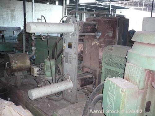 USED: Erema RGA 120 TVE-HG. Erema with inclined belt conveyor andmetal detector, model FZA 80x40. Koellman extruder, type UNEX 62v/120/EO. Erema filter, type SW4/170RFT, year 3/2005. Rated power406 k...