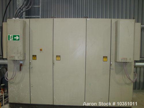 Used Erema RGA 160 TVE-HG Repelletizing Line comprised of:  (1) Erema RGA 160 TVE-HG single screw extruder, screw diameter 6.3" (160 mm), output capacity 1.3 tons/h (1200 kg/h), used on PE, LDPE and ...