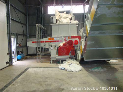 Used Erema RGA 160 TVE-HG Repelletizing Line comprised of:  (1) Erema RGA 160 TVE-HG single screw extruder, screw diameter 6.3" (160 mm), output capacity 1.3 tons/h (1200 kg/h), used on PE, LDPE and ...
