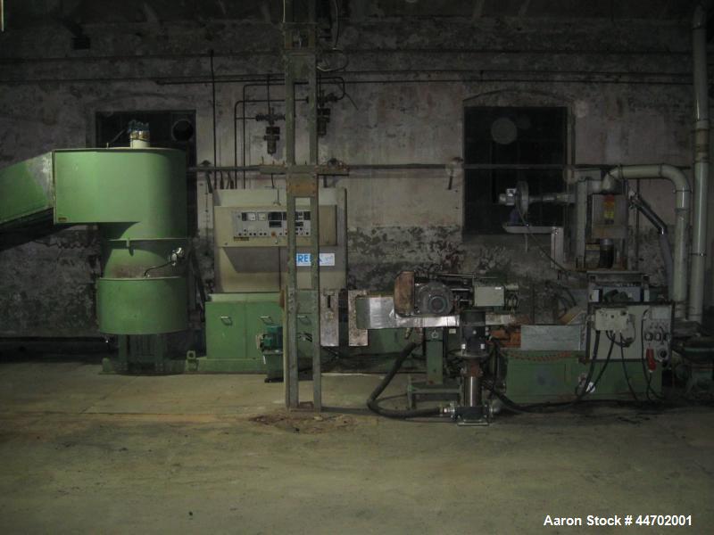 Used Erema Recycline Line Model RGA 80 E.  Capacity 250 kg/hour.  Includes big bag filling station.