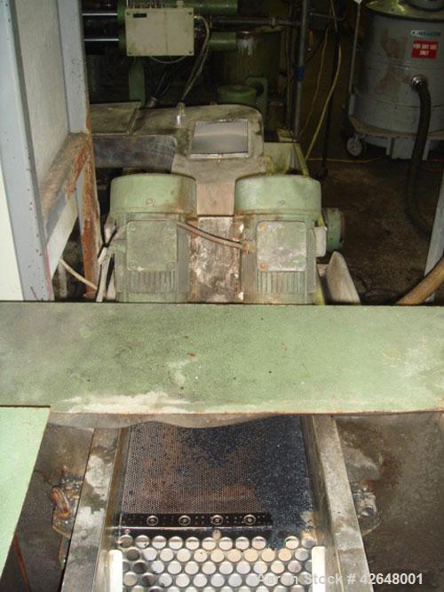 Used Erema RGA 80 T Recycling Line, built 1995. Capacity 441 lbs/h (200 kg/h) of dry non-printed LDPE flexible film. Comprised of:  (1) Belt conveyor, (1) metal detector, (1) RM-combination RM-808T, ...