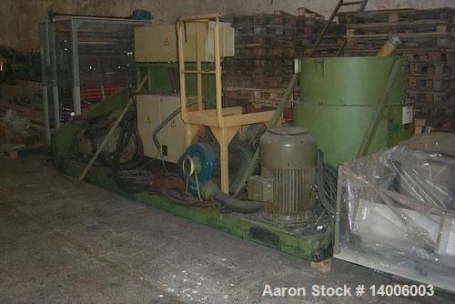 Used Erema RGA 80 Extruder with compactor (without tool/knife), with venting port, filter and control cabinet unit. Without pelletizer and vibro screen.