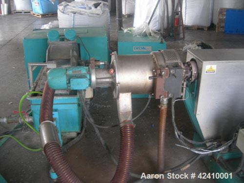 Used Erema RM 70 TVE Plastic Recycling Line. 2.76" (70 mm) diameter single screw extruder with a capacity of 441-551 lbs/hour (200-250 kg/h), with double back flush filtering system, double vented, 3...