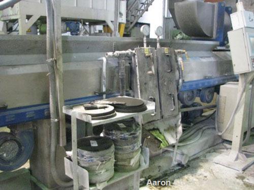 Used-Gammameccanica GM 160 Recycling Line for PP, PS, PE, EPS and PC.  Comprised of:  (1) Extruder 6.3" (160 mm), 37 L/D.  (...