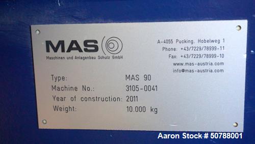 Used- MAS 90mm Twin Screw Pelletizing Line