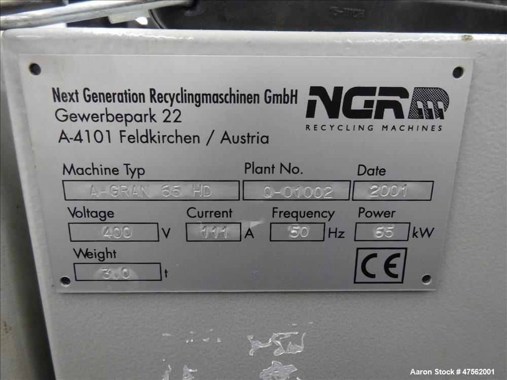 Used NGR Next Generation Recycling Extruder