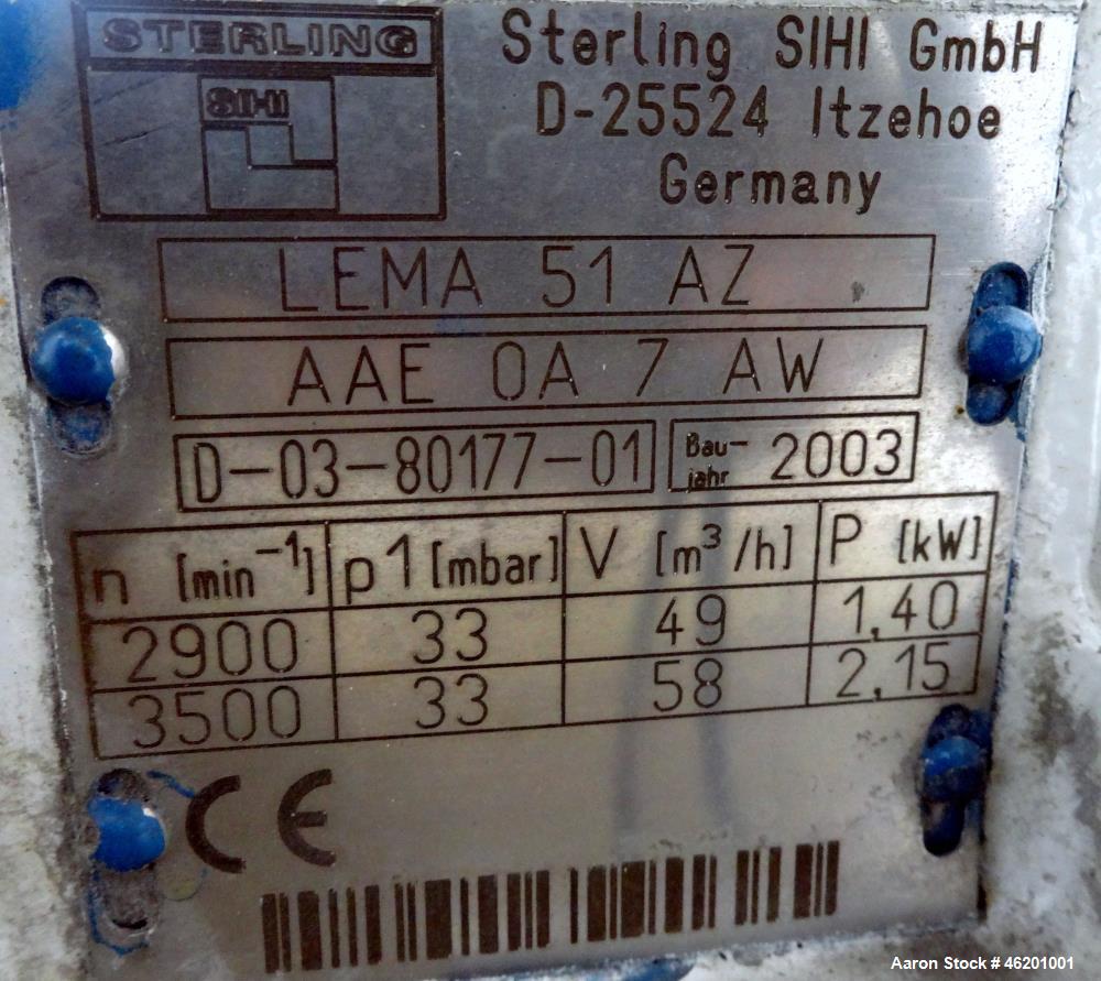 Used- NGR Recycling System Rated for 220 Pounds.