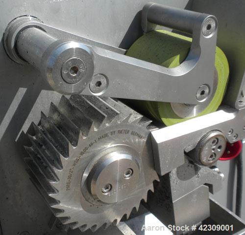 Used NGR Recycling Machine 55mm (2.16’’) Single Screw Extruder, Model A55VSP. Approximate to 1 L/D ratio. Electrically heated, air cooled dual side vented barrel with vacuum pump and tank. Feed throa...