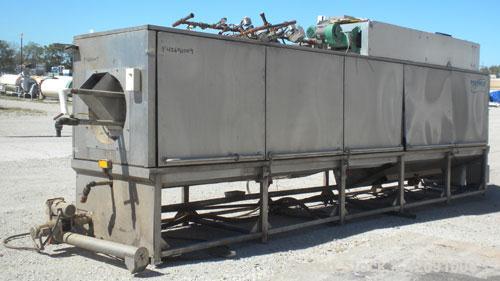 Used Polymer Recovery Systems PlastiCycler System Consisting Of: (1) Plasticycler continuious washer and dryer. Approximate 46’’ diameter x 270’’ long stainless steel perforated tube, (5) 48’’ long s...