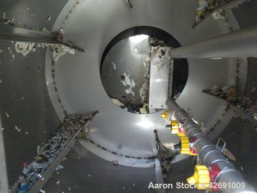 Used Polymer Recovery Systems PlastiCycler System Consisting Of: (1) Plasticycler continuious washer and dryer. Approximate 46’’ diameter x 270’’ long stainless steel perforated tube, (5) 48’’ long s...