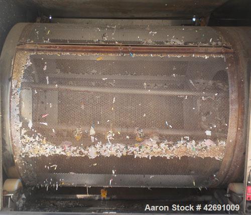 Used Polymer Recovery Systems PlastiCycler System Consisting Of: (1) Plasticycler continuious washer and dryer. Approximate 46’’ diameter x 270’’ long stainless steel perforated tube, (5) 48’’ long s...
