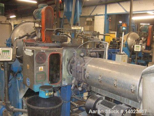 Used Reifenhauser RT1651-1-120-30 Recycling Line.  Vacuum vented.  Comprised of (1) forced feeder, (1) Kreyenborg screen changer; (1) die face cutter, (1) dryer.  50 Hz.