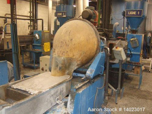 Used Reifenhauser RT1651-1-120-30 Recycling Line.  Vacuum vented.  Comprised of (1) forced feeder, (1) Kreyenborg screen changer; (1) die face cutter, (1) dryer.  50 Hz.