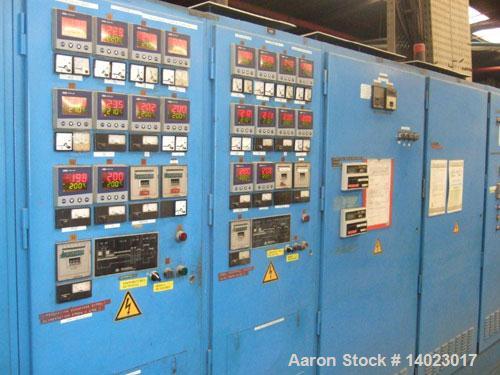 Used Reifenhauser RT1651-1-120-30 Recycling Line.  Vacuum vented.  Comprised of (1) forced feeder, (1) Kreyenborg screen changer; (1) die face cutter, (1) dryer.  50 Hz.