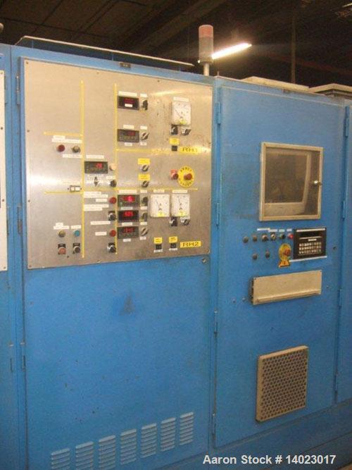 Used Reifenhauser RT1651-1-120-30 Recycling Line.  Vacuum vented.  Comprised of (1) forced feeder, (1) Kreyenborg screen changer; (1) die face cutter, (1) dryer.  50 Hz.