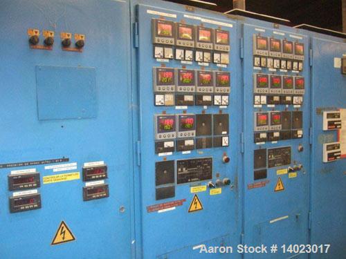 Used Reifenhauser RT1651-1-120-30 Recycling Line.  Vacuum vented.  Comprised of (1) forced feeder, (1) Kreyenborg screen changer; (1) die face cutter, (1) dryer.  50 Hz.