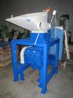 Used Alpine JBF 28/35 Recycling Line comprised of (1) JBF two shaft shredder, (1) Alpine granulator. 18.7 hp/17 kW drive, 50 hz, used for hollow-bodies, cans, etc. Feed opening 16