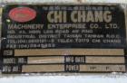 Used Chi Chang Machinery Recycling Line Consisting Of: (1) Chi Chang Approximate 3-1/2’’ single screw extruder, approximately 20 to 1 L/D ratio. Electrically heated, air cooled 4 zone side vented bar...