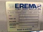 Used EREMA Continuous Agglomerator Plastic Recycling System