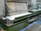 USED: Erema 100 mm RGA100e reclaim line. Agglomerator, 100 mm diameter extruder, twin vent, spag die head, conveyor and pelletizer.Year 1992