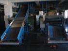 Used Erema Extruder, model RM 120 TE. Manufactured in 1997. Includes inclined belt conveyor, metal detector, extruder, agglomachine, online continuous screen changer. Last application: PET 600-700 kg...