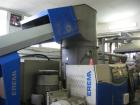 Used Erema 1100 TVE-DD-HG, ø100mm screw. Up to 350kg/hour output. Includes: cutter compactor, screen changer, pressure sensor, conveyor belt, double degassing, metal detector.
