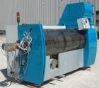 Used NGR Recycling Machine 55mm (2.16’’) Single Screw Extruder, Model A55VSP. Approximate to 1 L/D ratio. Electrically heated, air cooled dual side vented barrel with vacuum pump and tank. Feed throa...