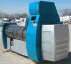 Used NGR Recycling Machine 55mm (2.16’’) Single Screw Extruder, Model A55VSP. Approximate to 1 L/D ratio. Electrically heated, air cooled dual side vented barrel with vacuum pump and tank. Feed throa...