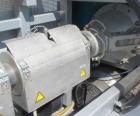 Used NGR Recycling Machine 55mm (2.16’’) Single Screw Extruder, Model A55VSP. Approximate to 1 L/D ratio. Electrically heated, air cooled dual side vented barrel with vacuum pump and tank. Feed throa...