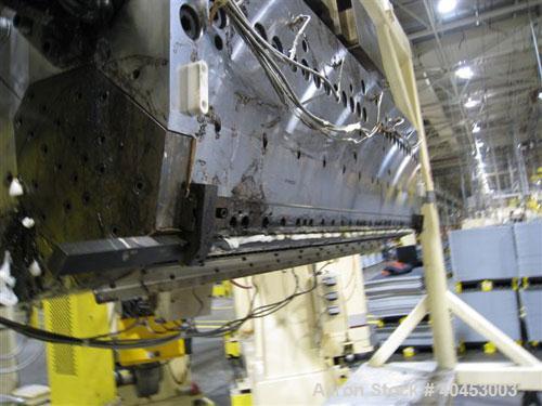 Used PTI (2004) multi layer sheet extrusion line including the following: A) (1) Used PTI model 6000 Trident series 6", 28:1 extruder having a 7-zone electrically heated air cooled barrel at an appro...
