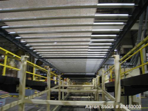 Used PTI (2004) multi layer sheet extrusion line including the following: A) (1) Used PTI model 6000 Trident series 6", 28:1 extruder having a 7-zone electrically heated air cooled barrel at an appro...