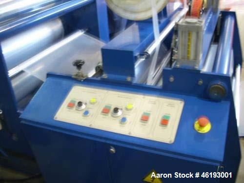 Used Complete Extrusion Line for Flat Sheet PP and PS. Film width up to 850 mm. Film thickness from 0.2 up to 1.5 mm. Consisting of: Kuhne screw diameter 70 mm x 33 D. 4 heating zones, cooling with f...