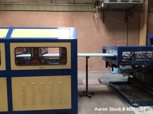 Used Pitac XPS Foam Extrusion Line. Built 2004. Capacity 551 lbs/h (250 kg/h). Output thickness 0.98"-2.36" (25-60 mm), density 2570-3814 lbs/ft3 (33-49 kg/m3). Comprised of (1) hopper, (1) extruder,...
