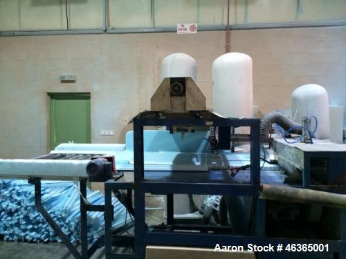 Used Pitac XPS Foam Extrusion Line. Built 2004. Capacity 551 lbs/h (250 kg/h). Output thickness 0.98"-2.36" (25-60 mm), density 2570-3814 lbs/ft3 (33-49 kg/m3). Comprised of (1) hopper, (1) extruder,...