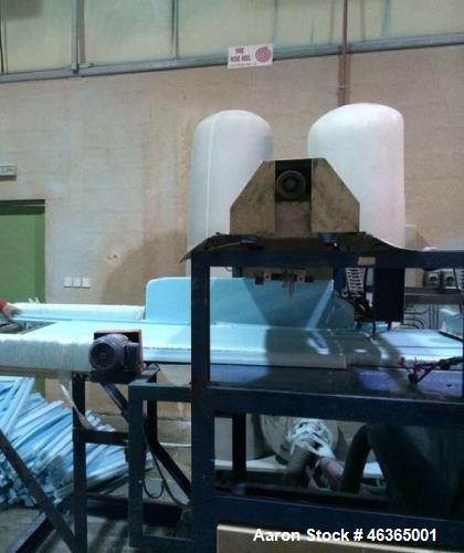 Used Pitac XPS Foam Extrusion Line. Built 2004. Capacity 551 lbs/h (250 kg/h). Output thickness 0.98"-2.36" (25-60 mm), density 2570-3814 lbs/ft3 (33-49 kg/m3). Comprised of (1) hopper, (1) extruder,...