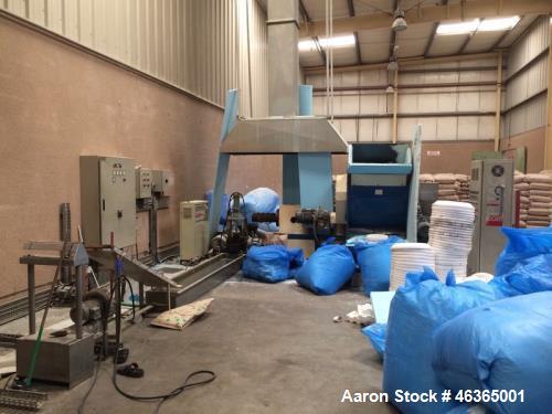 Used Pitac XPS Foam Extrusion Line. Built 2004. Capacity 551 lbs/h (250 kg/h). Output thickness 0.98"-2.36" (25-60 mm), density 2570-3814 lbs/ft3 (33-49 kg/m3). Comprised of (1) hopper, (1) extruder,...
