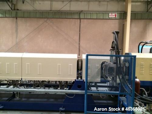 Used Pitac XPS Foam Extrusion Line. Built 2004. Capacity 551 lbs/h (250 kg/h). Output thickness 0.98"-2.36" (25-60 mm), density 2570-3814 lbs/ft3 (33-49 kg/m3). Comprised of (1) hopper, (1) extruder,...