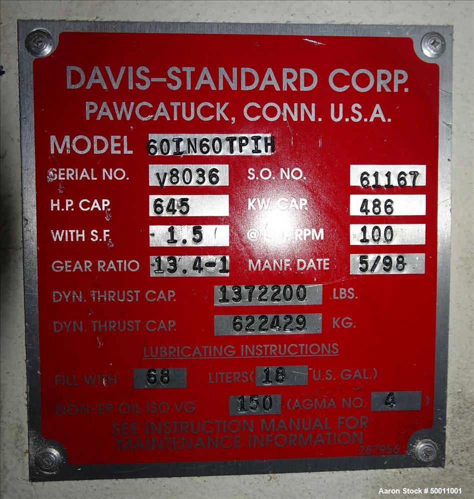 Used- Davis Standard Co-Extrusion 78" Wide Sheet Line.