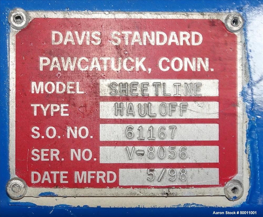 Used- Davis Standard Co-Extrusion 78" Wide Sheet Line.