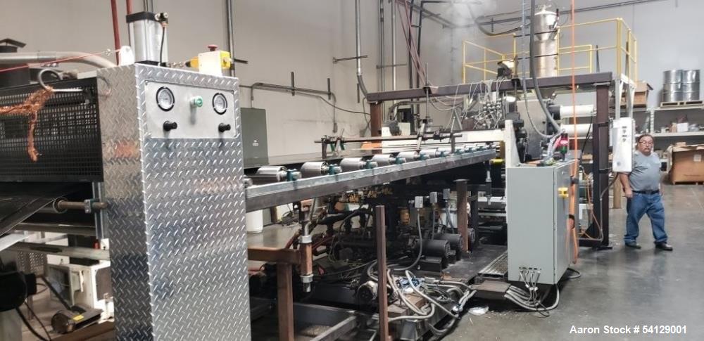 PET Sheet Extrusion Line – 48” Wide, 2,000 lbs/hr, OMV D140 Extruder, (Used)