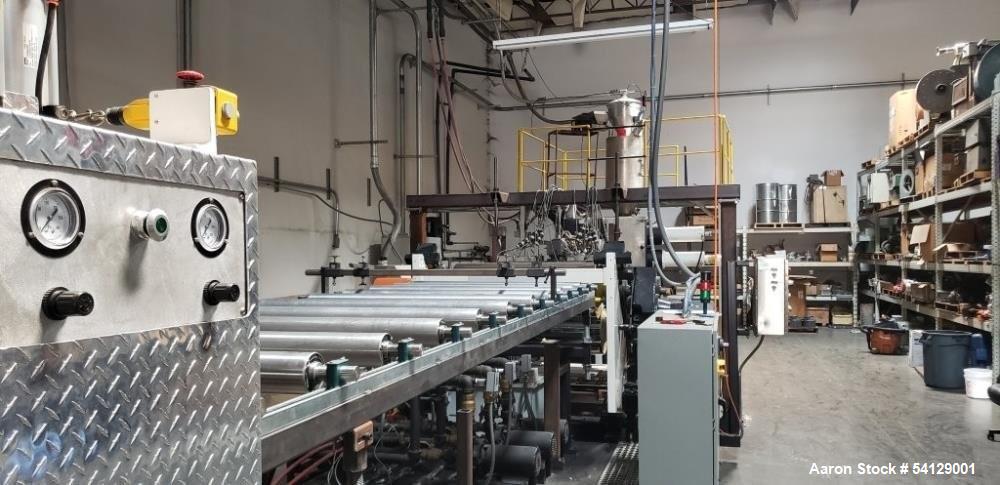 PET Sheet Extrusion Line – 48” Wide, 2,000 lbs/hr, OMV D140 Extruder, (Used)