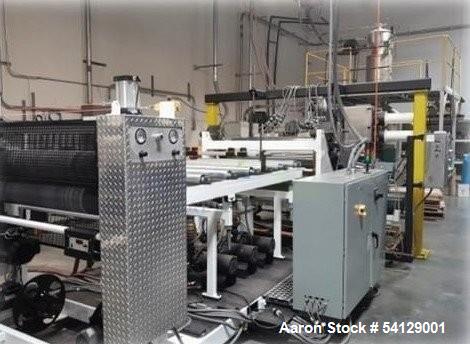 PET Sheet Extrusion Line – 48” Wide, 2,000 lbs/hr, OMV D140 Extruder, (Used)