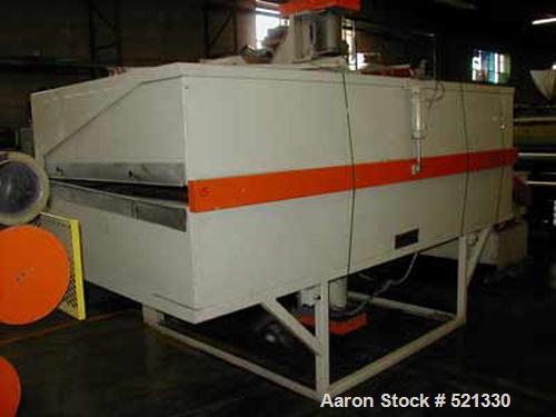 USED: APV Sterling extrusion line for the production of PP filament for woven sacks/bags. Line includes (1) APV Sterling 4.5" extruder, 30:1 L/D ratio single screw extruder, 200 hp main drive motor; ...